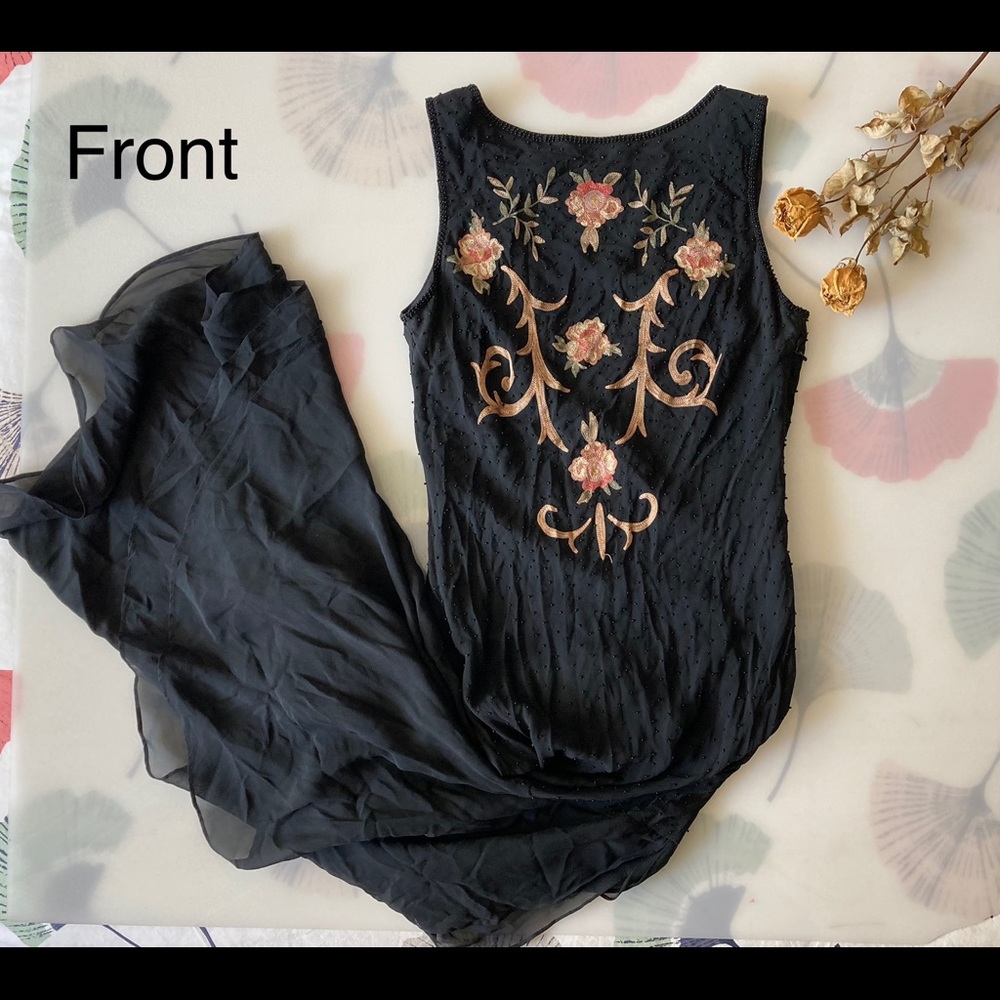 Sue Wong Beaded Silk Chiffon Embroidered Dress 8